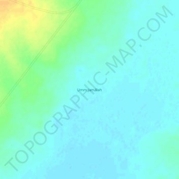 Топографічна карта Umm Jamālah, висота, рельєф
