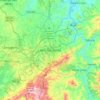 Топографічна карта Белу-Оризонті, висота, рельєф
