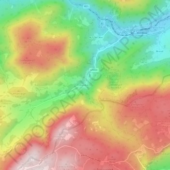 Топографічна карта Dürnbach, висота, рельєф