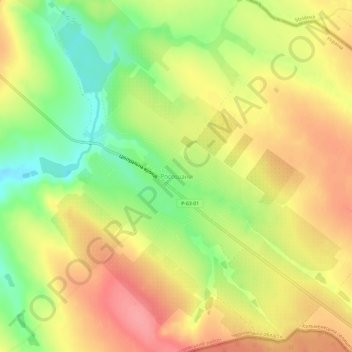 Топографічна карта Росошани, висота, рельєф