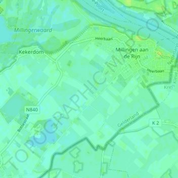 Топографічна карта Zeeland, висота, рельєф