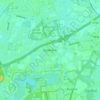 Топографічна карта Posterenk, висота, рельєф