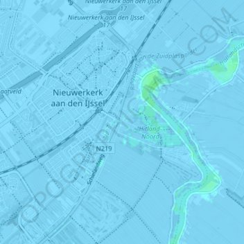 Топографічна карта 's-Gravenweg, висота, рельєф