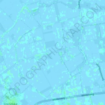 Топографічна карта Nieuwland, висота, рельєф