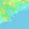 Топографічна карта Панама, висота, рельєф