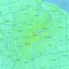 Топографічна карта Шанхай, висота, рельєф