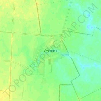 Топографічна карта Луб’янка, висота, рельєф