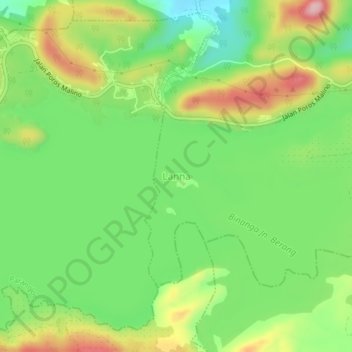 Топографічна карта Lanna, висота, рельєф