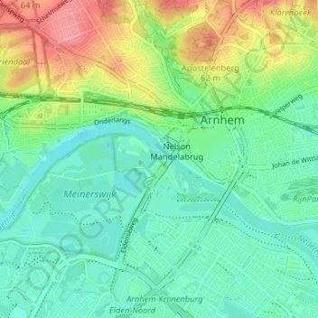 Топографічна карта Praets, висота, рельєф