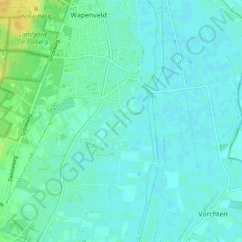 Топографічна карта De Wolbert, висота, рельєф