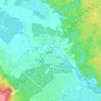 Топографічна карта Gwizdówka, висота, рельєф