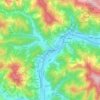 Топографічна карта Горажде, висота, рельєф