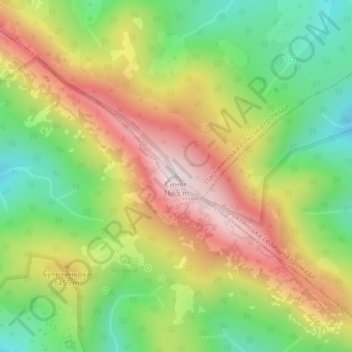 Топографічна карта Синяк, висота, рельєф