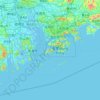 Топографічна карта 大嶼山 Lantau Island, висота, рельєф
