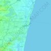Топографічна карта Ченнаї, висота, рельєф
