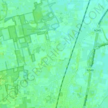Топографічна карта Oeken, висота, рельєф