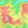 Топографічна карта Gornja Krćina, висота, рельєф