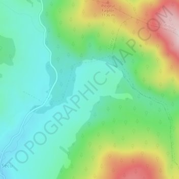 Топографічна карта Карпати, висота, рельєф