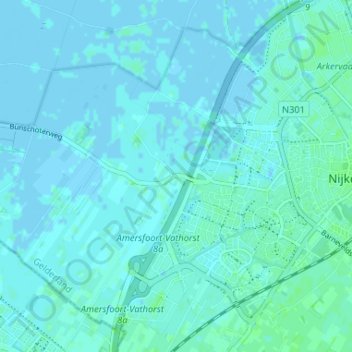 Топографічна карта Holk, висота, рельєф