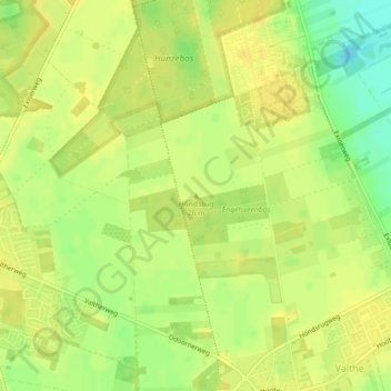 Топографічна карта Hondsrug, висота, рельєф