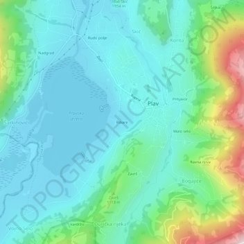 Топографічна карта Ribare, висота, рельєф