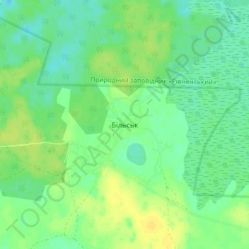 Топографічна карта Більськ, висота, рельєф