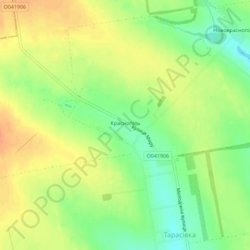 Топографічна карта Краснопіль, висота, рельєф
