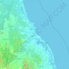 Топографічна карта Batticaloa District, висота, рельєф
