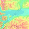 Топографічна карта Lago Argentino, висота, рельєф