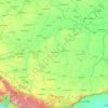 Топографічна карта Бурірам, висота, рельєф
