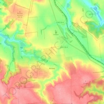 Топографічна карта Валява, висота, рельєф