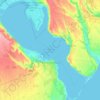 Топографічна карта Дністровський лиман, висота, рельєф