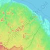Топографічна карта Французька Гвіана, висота, рельєф