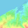 Топографічна карта Чорноморське, висота, рельєф