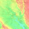 Топографічна карта Баришівська селищна громада, висота, рельєф