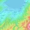 Топографічна карта Тояма, висота, рельєф