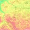 Топографічна карта Західний Буг, висота, рельєф