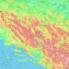 Топографічна карта Федерація Боснія і Герцеговина, висота, рельєф