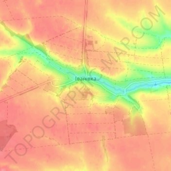 Топографічна карта Іванівка, висота, рельєф