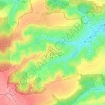 Топографічна карта Верхній Бишкин, висота, рельєф