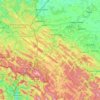 Топографічна карта Самбірський район, висота, рельєф