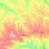 Топографічна карта Більмацька селищна громада, висота, рельєф