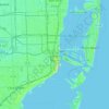Топографічна карта Маямі, висота, рельєф