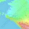 Топографічна карта Краснодарський край, висота, рельєф