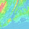 Топографічна карта Нью-Йорк, висота, рельєф