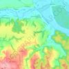 Топографічна карта Деренковець, висота, рельєф