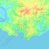Топографічна карта Монтевідео, висота, рельєф