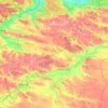 Топографічна карта Білогірська селищна громада, висота, рельєф
