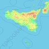 Топографічна карта Sicilia, висота, рельєф