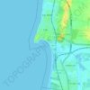 Топографічна карта Акко, висота, рельєф